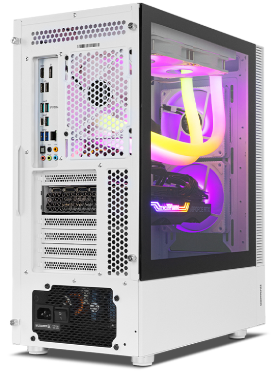 CAJA NOX Semitorre ARGB ATX Nox Hummer Nemesis Blanca - detalle