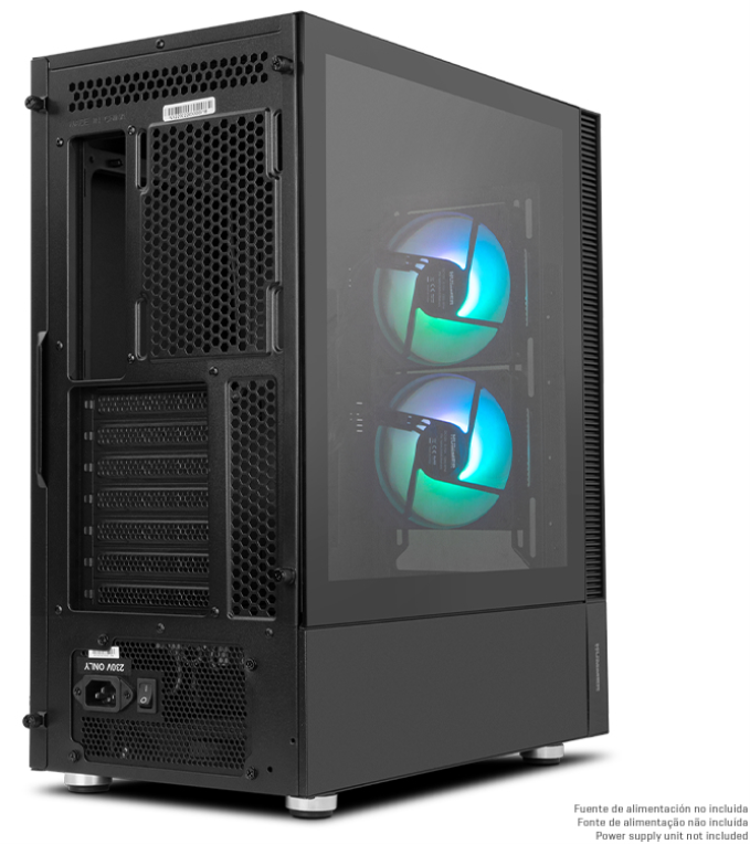 CAJA NOX Semitorre ARGB ATX Nox Hummer Nemesis Negra - detalle