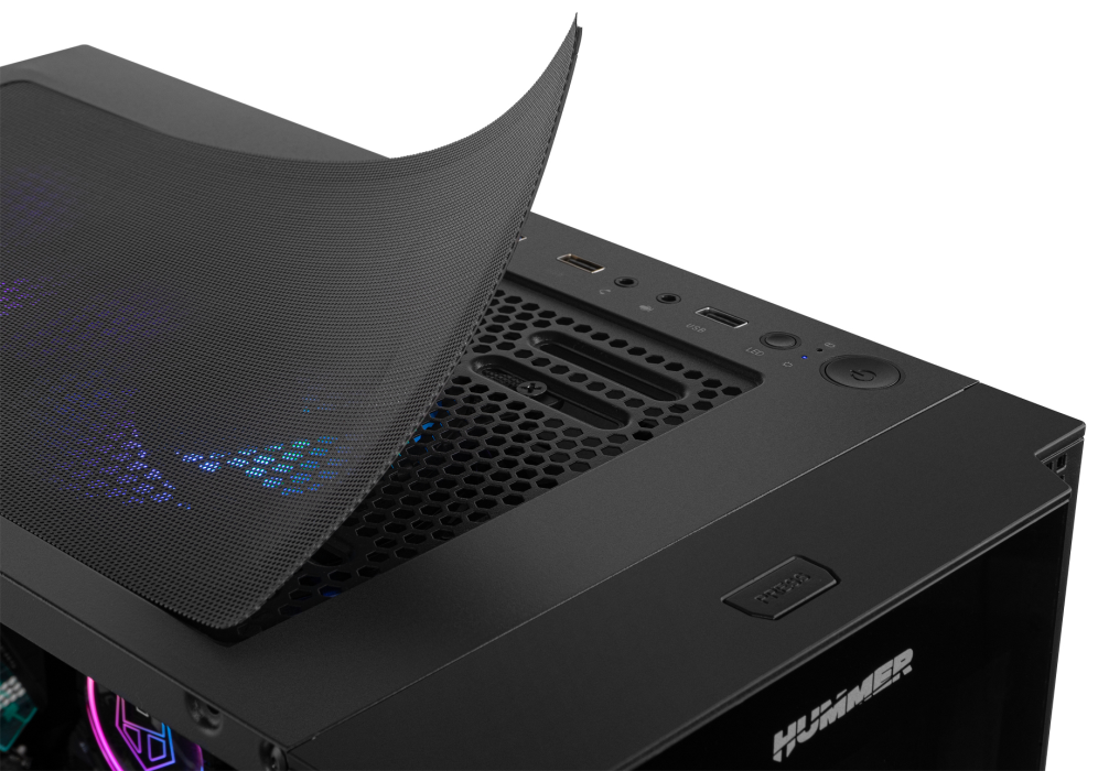 CAJA NOX Semitorre E-ATX Hummer Horus ARGB Cristal templado - detalle