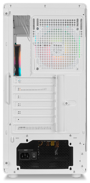 CAJA NOX SEMITORRE FRAMELESS HUMMER SIGNAL ARGB BLANCA USB TYPE C - detalle
