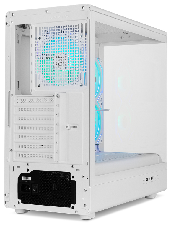 CAJA NOX SEMITORRE FRAMELESS HUMMER SIGNAL ARGB BLANCA USB TYPE C - detalle