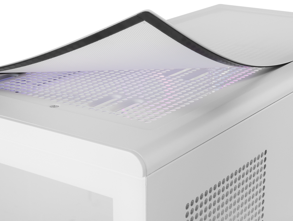 CAJA NOX SEMITORRE FRAMELESS HUMMER SIGNAL ARGB BLANCA USB TYPE C - detalle