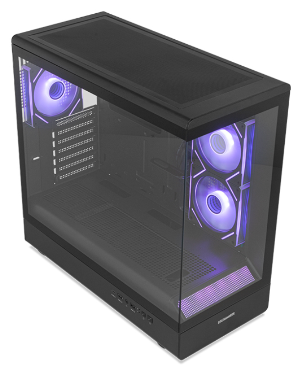 CAJA NOX SEMITORRE FRAMELESS HUMMER SIGNAL ARGB NEGRO USB TYPE C - detalle