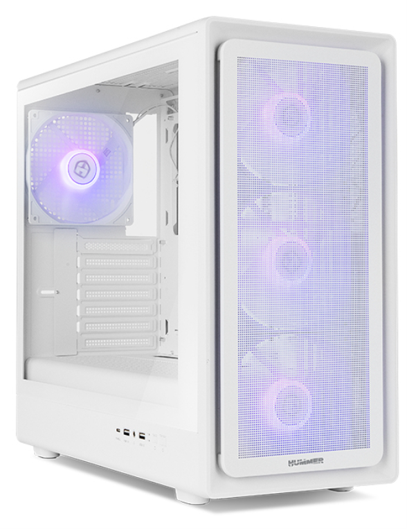 CAJA NOX SEMITORRE HYPERFLOW HUMMER AERO ARGB BLANCA USB 3.0 TYPE C x4 Vent. 140mm SOPORTE GRAFICA I
