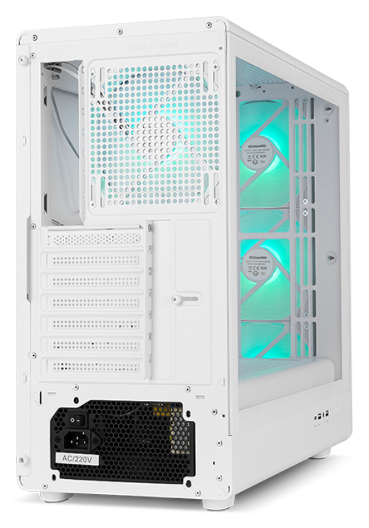 CAJA NOX SEMITORRE HYPERFLOW HUMMER AERO ARGB BLANCA USB 3.0 TYPE C x4 Vent. 140mm SOPORTE GRAFICA I - detalle