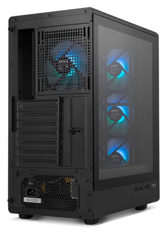 CAJA NOX SEMITORRE MESH INFINITY IOTA ARGB NEGRO USB 3.0 - detalle