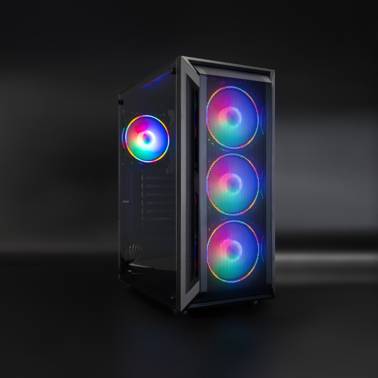 CAJA SEMITORRE GAMING TQGCC101-B "RAGNÄROK" NEGRA - detalle