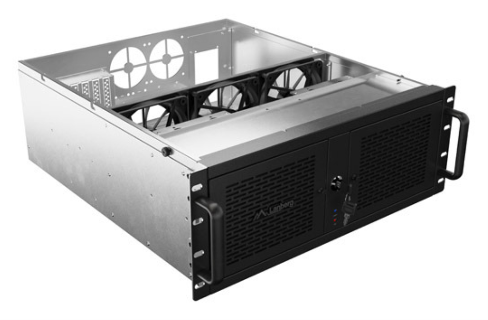 CAJA SERVIDOR LANBERG ATX PARA RACK 19" 4U 520/12 2XUSB 3.0, 5XVENTILADORES - detalle