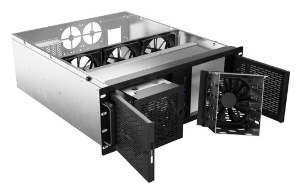 CAJA SERVIDOR LANBERG ATX PARA RACK 19" 4U 520/12 2XUSB 3.0, 5XVENTILADORES - detalle