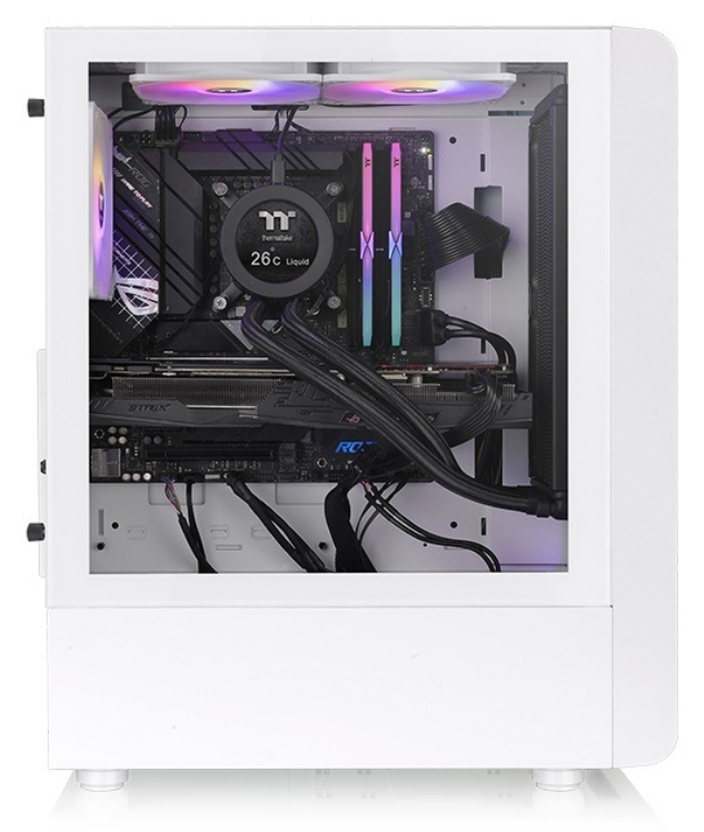 CAJA THERMALTAKE S200 TG ATX 2XUSB 3.0 ARGB SIN FUENTE BLANCO - detalle