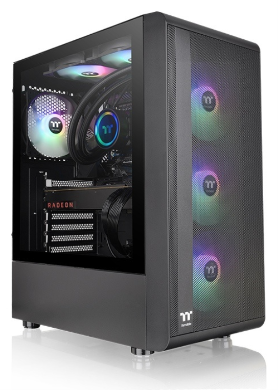 CAJA THERMALTAKE S200 TG ATX 2XUSB 3.0 ARGB SIN FUENTE NEGRO