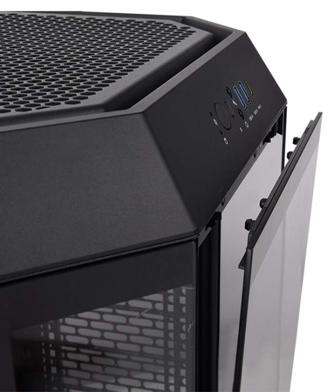 CAJA THERMALTAKE THE TOWER T300 ATX 2XUSB 3.0 SIN FUENTE NEGRO - detalle
