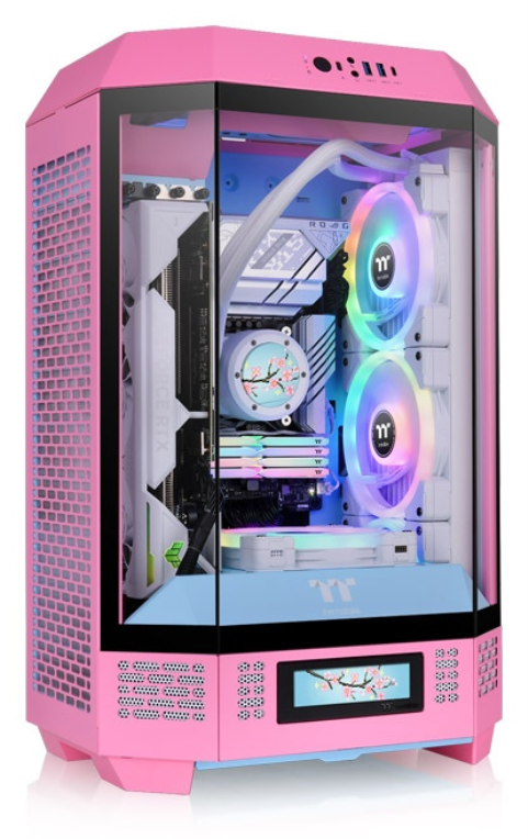 CAJA THERMALTAKE THE TOWER T300 M-ATX 2XUSB 3.0 SIN FUENTE BUBBLE PINK