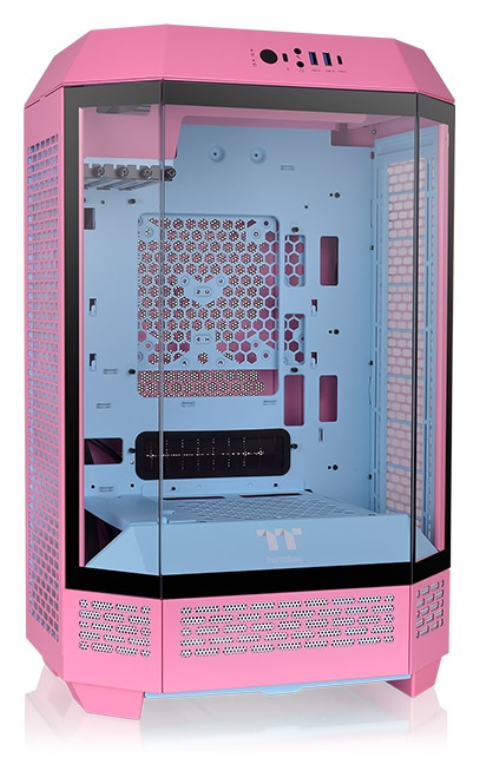 CAJA THERMALTAKE THE TOWER T300 M-ATX 2XUSB 3.0 SIN FUENTE BUBBLE PINK - detalle