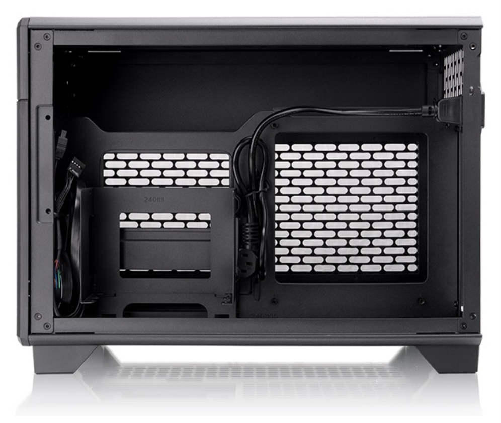 CAJA THERMALTAKE TR100 MINI-ITX USB 3.2 Type-C x 1 USB 3.0 x 2 SN FUENTE NEGRO - detalle
