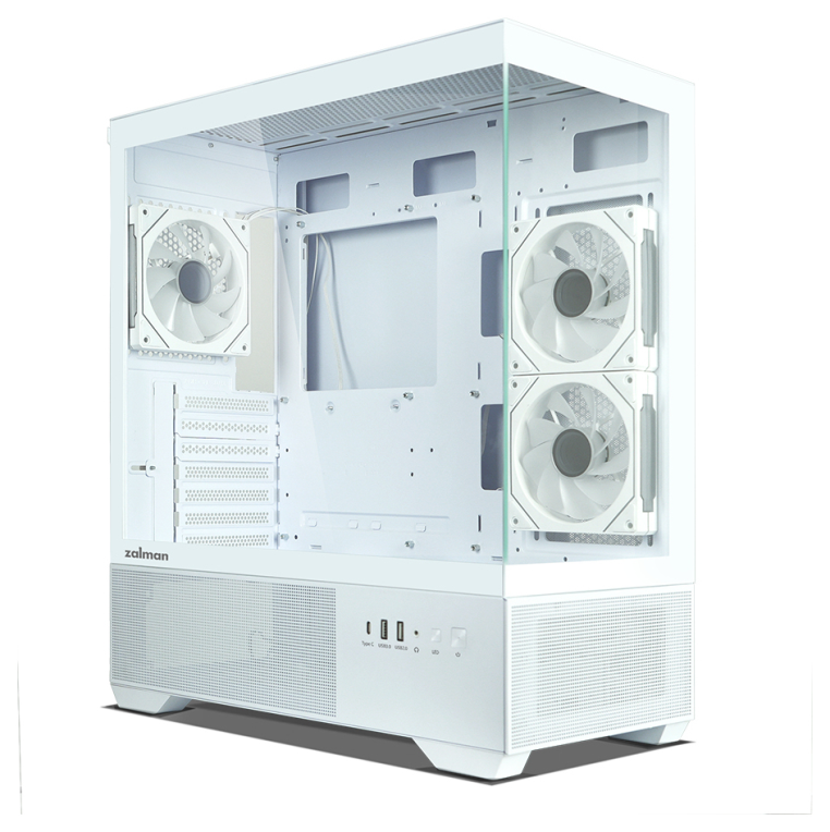 CAJA ZALMAN CHRONIX ATX 3 XVENT 120MM ARGB 1XUSB 3.0 BLANCO S/N FUENTE - detalle