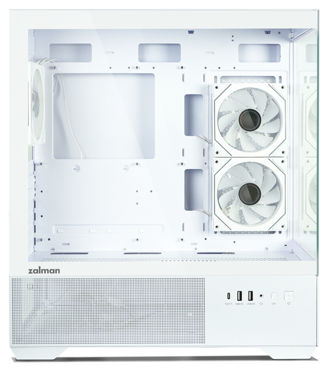 CAJA ZALMAN CHRONIX ATX 3 XVENT 120MM ARGB 1XUSB 3.0 BLANCO S/N FUENTE - detalle