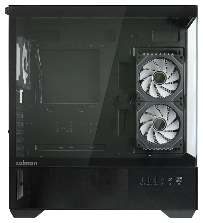 CAJA ZALMAN CHRONIX ATX 3 XVENT 120MM ARGB 1XUSB 3.0 NEGRO S/N FUENTE - detalle