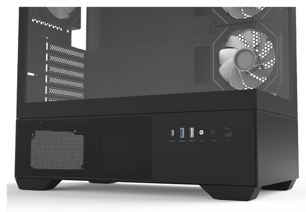 CAJA ZALMAN CHRONIX ATX 3 XVENT 120MM ARGB 1XUSB 3.0 NEGRO S/N FUENTE - detalle