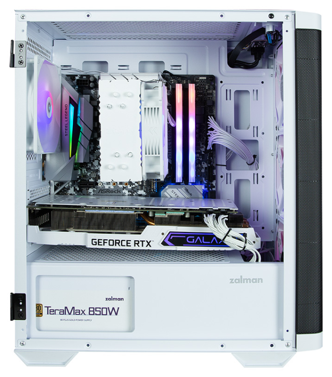 CAJA ZALMAN M4 MATX 4 X VENT 120MM ARGB 2XUSB 3.0 BLANCO S/N FUENTE - detalle