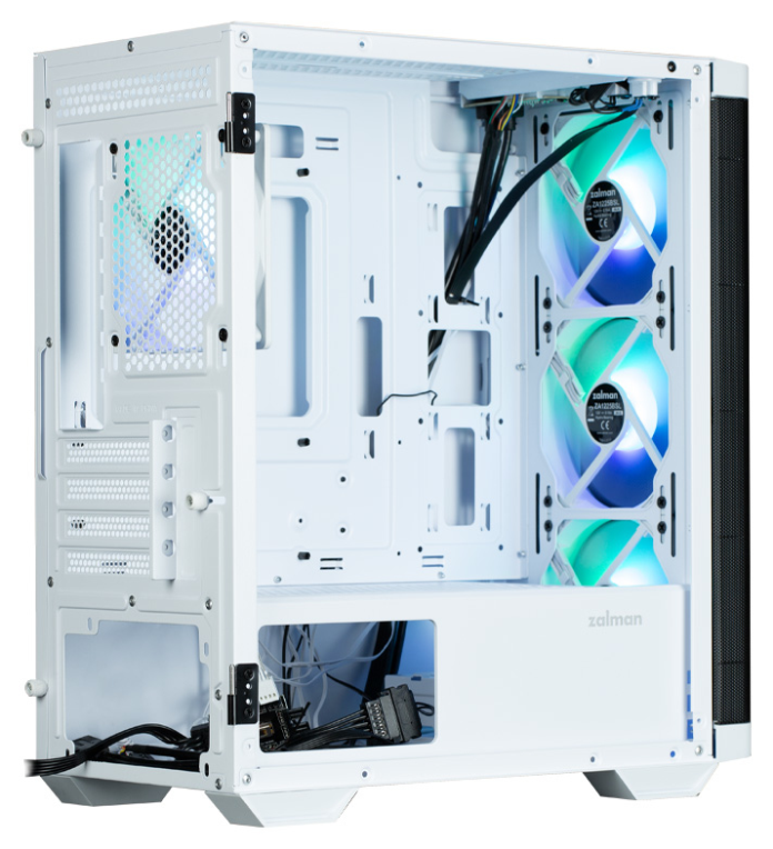 CAJA ZALMAN M4 MATX 4 X VENT 120MM ARGB 2XUSB 3.0 BLANCO S/N FUENTE - detalle