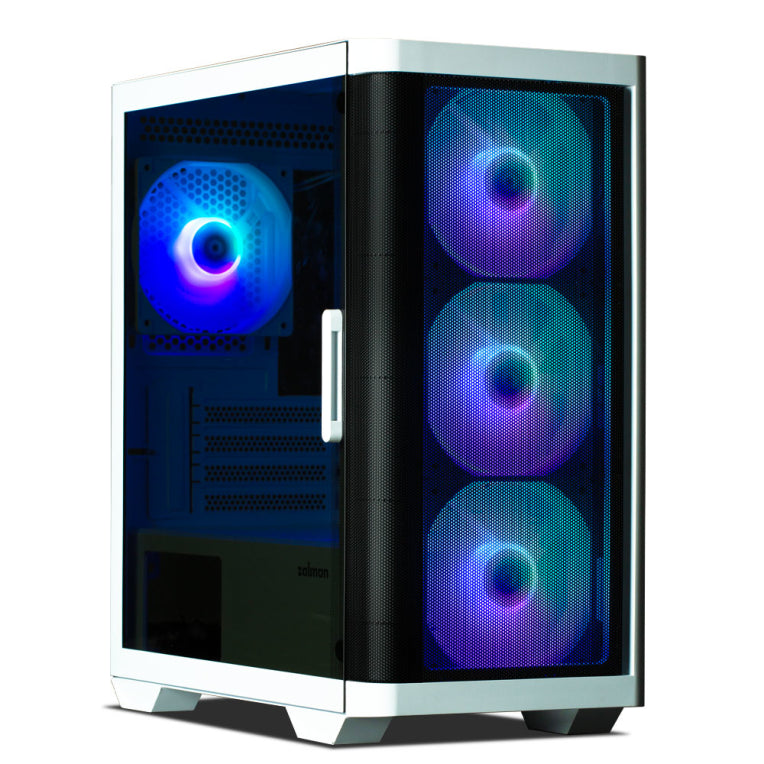 Zalman M4 WHITE carcasa de ordenador Mini Tower Negro. Blanco