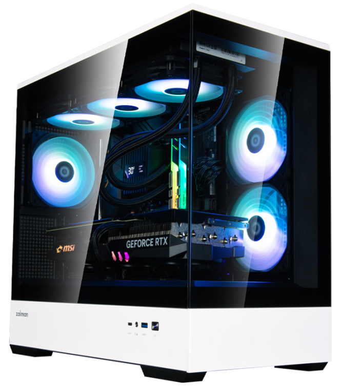 CAJA ZALMAN P30 MATX 3 X VENT 120MM ARGB 2XUSB 3.0 NEGRO S/N FUENTE - detalle