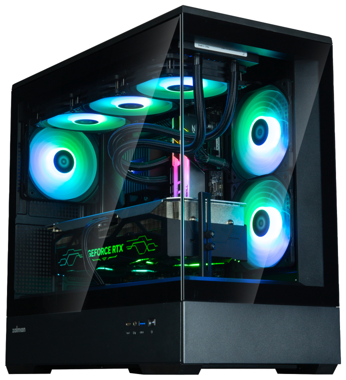 CAJA ZALMAN P30 V2 MATX 3 X VENT 120MM ARGB 2XUSB 3.0 NEGRO S/N FUENTE - detalle