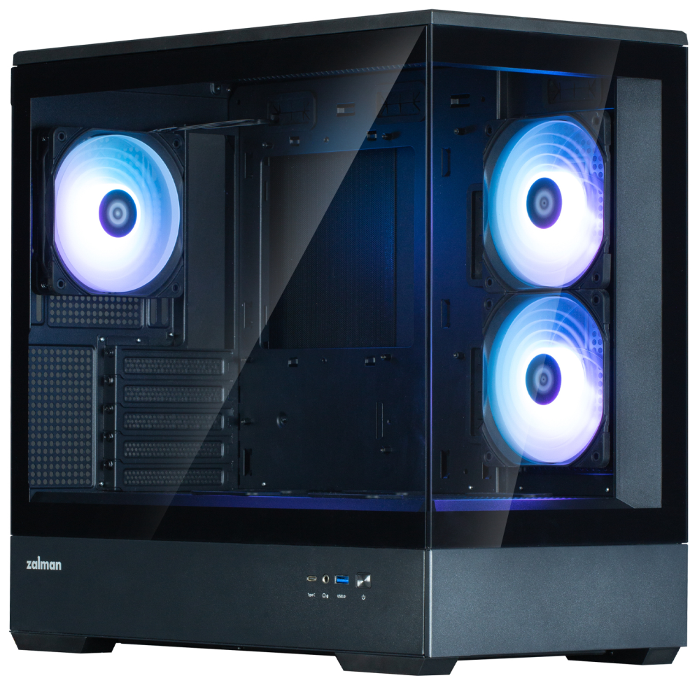 CAJA ZALMAN P30 V2 MATX 3 X VENT 120MM ARGB 2XUSB 3.0 NEGRO S/N FUENTE - detalle
