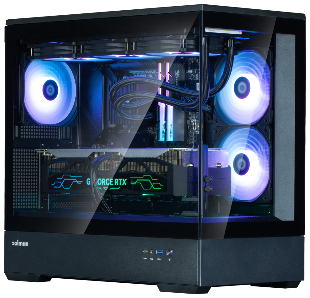 CAJA ZALMAN P30 V2 MATX 3 X VENT 120MM ARGB 2XUSB 3.0 NEGRO S/N FUENTE - detalle