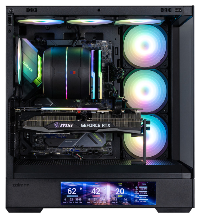 CAJA ZALMAN P40 DS ATX 4 XVENT 120MM ARGB 2XUSB 3.0 NEGRO S/N FUENTE - detalle