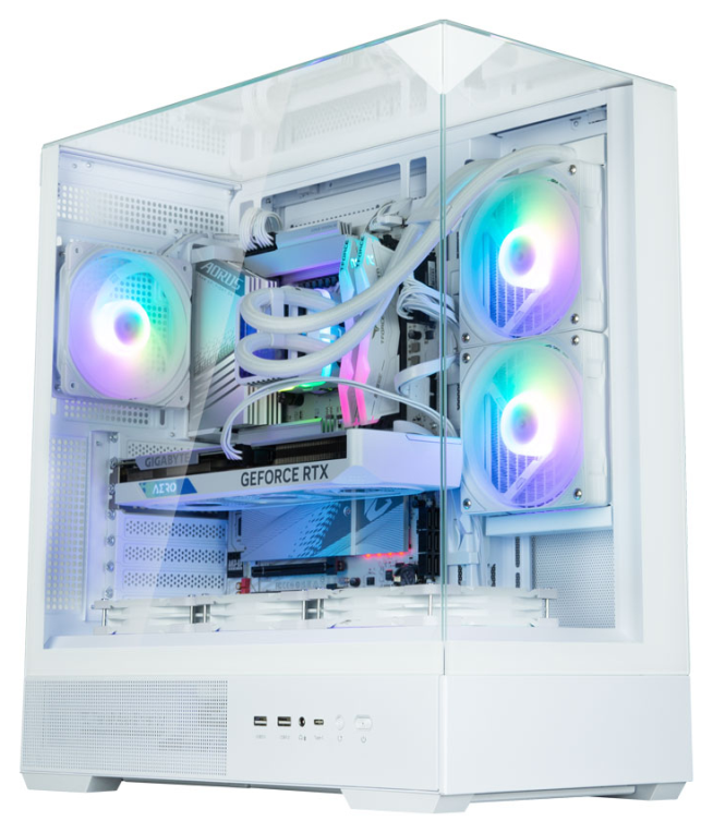 CAJA ZALMAN P40 PRISM ATX 3 XVENT 120MM ARGB 2XUSB 3.0 BLANCO S/N FUENTE - detalle