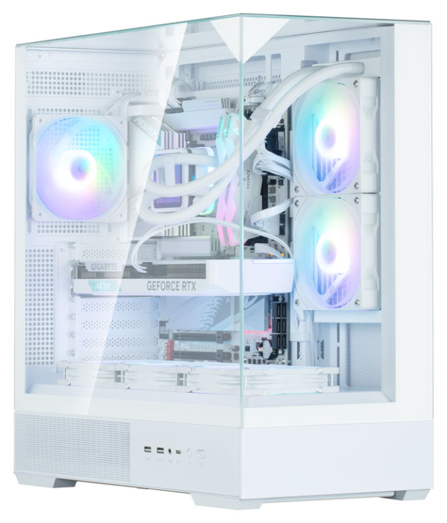 CAJA ZALMAN P40 PRISM ATX 3 XVENT 120MM ARGB 2XUSB 3.0 BLANCO S/N FUENTE - detalle