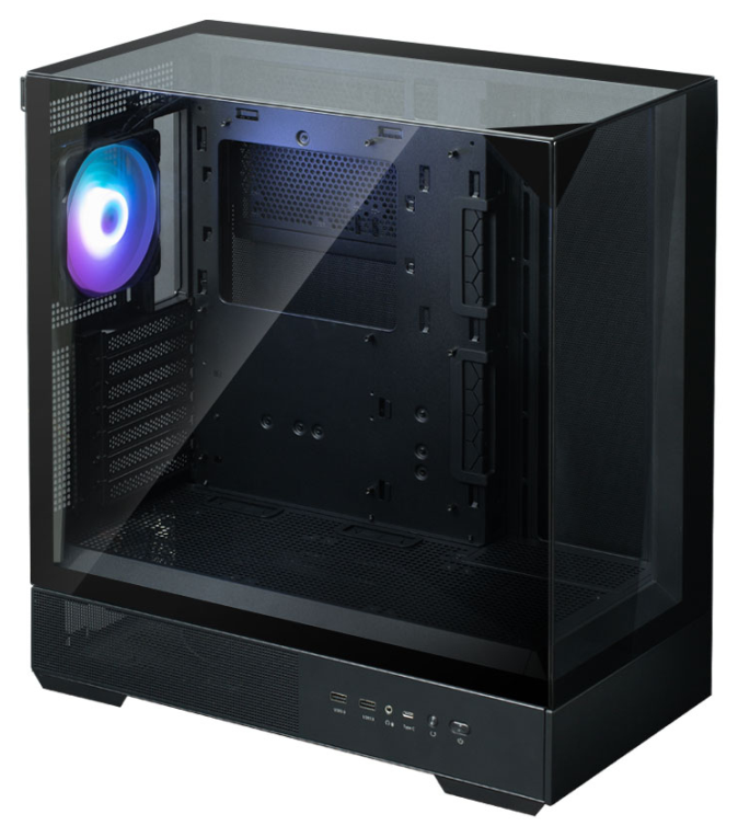 CAJA ZALMAN P40 PRISM ATX 3 XVENT 120MM ARGB 2XUSB 3.0 NEGRO S/N FUENTE - detalle