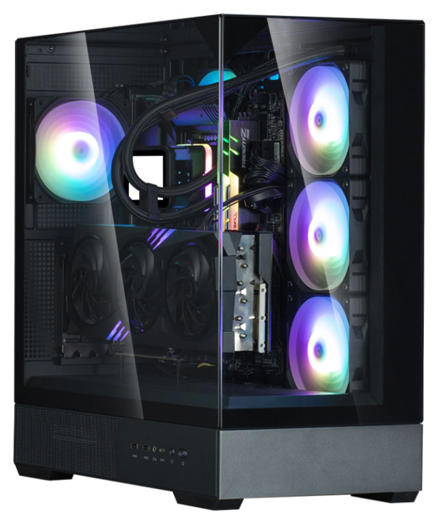 CAJA ZALMAN P40 PRISM ATX 3 XVENT 120MM ARGB 2XUSB 3.0 NEGRO S/N FUENTE - detalle