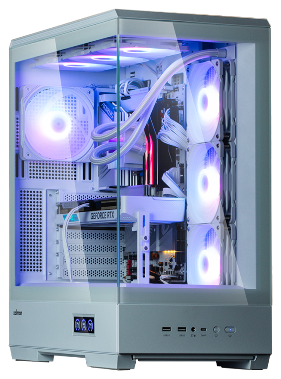 CAJA ZALMAN P50 DS ATX 4 XVENT 120MM ARGB 2XUSB 3.0 BLANCO S/N FUENTE - detalle