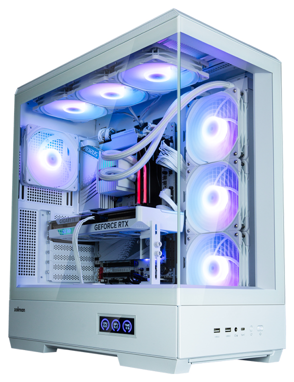 CAJA ZALMAN P50 DS ATX 4 XVENT 120MM ARGB 2XUSB 3.0 BLANCO S/N FUENTE - detalle