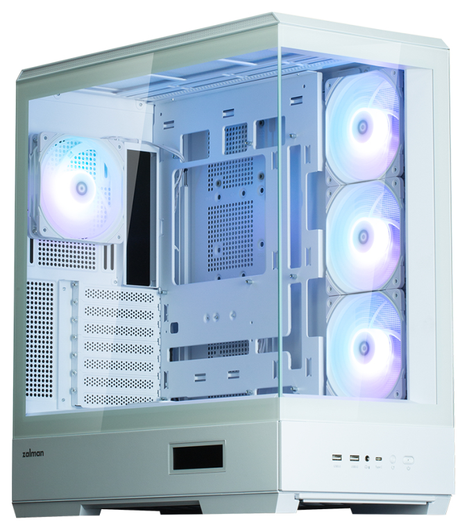 CAJA ZALMAN P50 DS ATX 4 XVENT 120MM ARGB 2XUSB 3.0 BLANCO S/N FUENTE - detalle