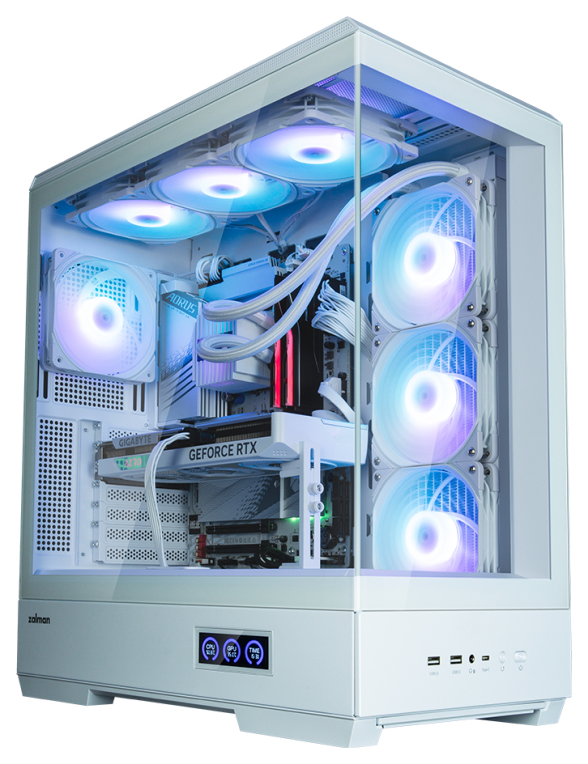 CAJA ZALMAN P50 DS ATX 4 XVENT 120MM ARGB 2XUSB 3.0 BLANCO S/N FUENTE - detalle