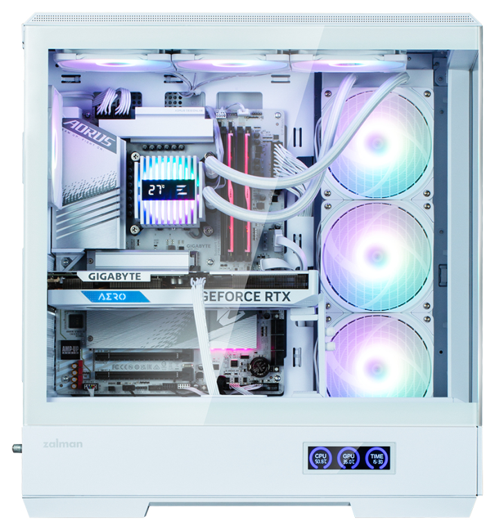 CAJA ZALMAN P50 DS ATX 4 XVENT 120MM ARGB 2XUSB 3.0 BLANCO S/N FUENTE - detalle