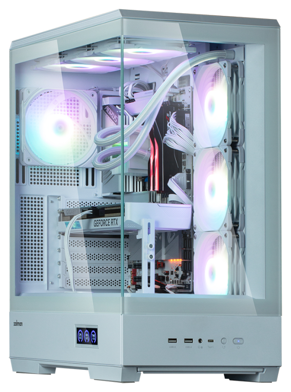CAJA ZALMAN P50 DS ATX 4 XVENT 120MM ARGB 2XUSB 3.0 BLANCO S/N FUENTE - detalle