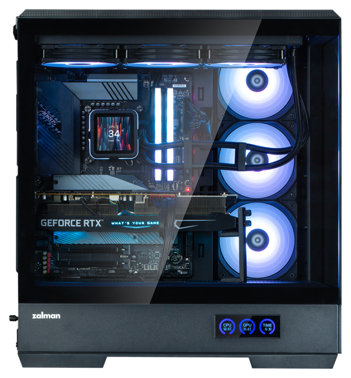 CAJA ZALMAN P50 DS ATX 4 XVENT 120MM ARGB 2XUSB 3.0 NEGRO S/N FUENTE - detalle