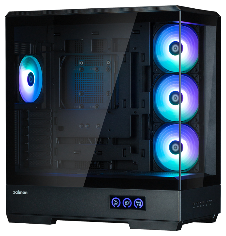 CAJA ZALMAN P50 DS ATX 4 XVENT 120MM ARGB 2XUSB 3.0 NEGRO S/N FUENTE - detalle