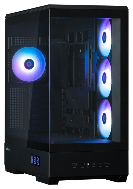 CAJA ZALMAN P50 DS ATX 4 XVENT 120MM ARGB 2XUSB 3.0 NEGRO S/N FUENTE - detalle