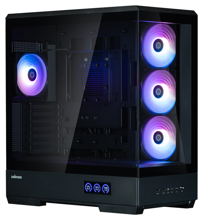 CAJA ZALMAN P50 DS ATX 4 XVENT 120MM ARGB 2XUSB 3.0 NEGRO S/N FUENTE - detalle