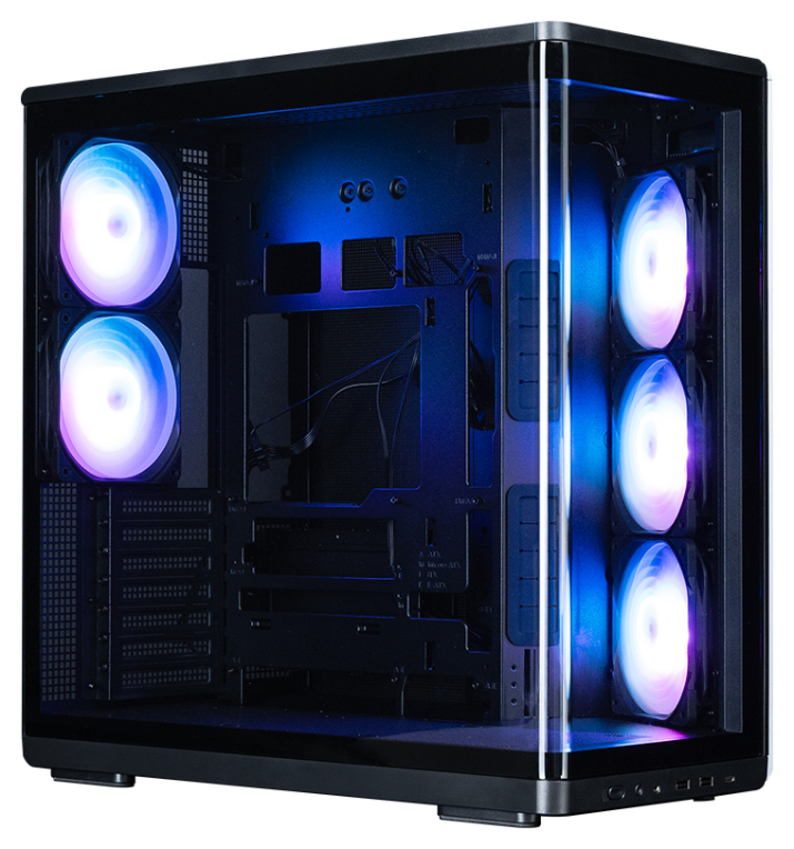 CAJA ZALMAN P60 BLACK ATX 3 XVENT 120MM ARGB 2XUSB 3.0 NEGRO S/N FUENTE - detalle