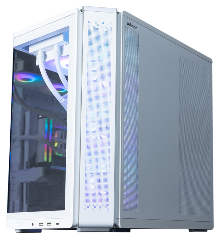 CAJA ZALMAN P60 WHITE ATX 3 XVENT 120MM ARGB 2XUSB 3.0 NEGRO S/N FUENTE - detalle