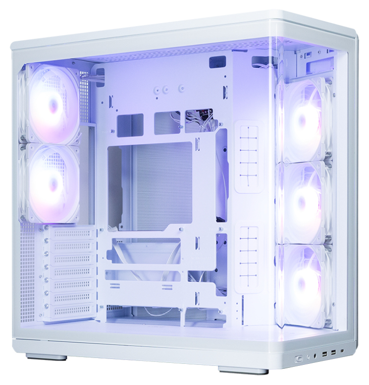 CAJA ZALMAN P60 WHITE ATX 3 XVENT 120MM ARGB 2XUSB 3.0 NEGRO S/N FUENTE - detalle
