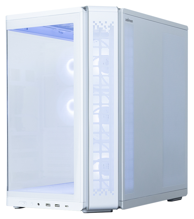 CAJA ZALMAN P60 WHITE ATX 3 XVENT 120MM ARGB 2XUSB 3.0 NEGRO S/N FUENTE - detalle