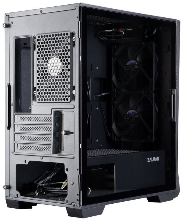 CAJA ZALMAN Z1 ICEBERG MICRO-ATX 3XVENT 120MM 2XUSB 3.0 NEGRO S/N FUENTE - detalle